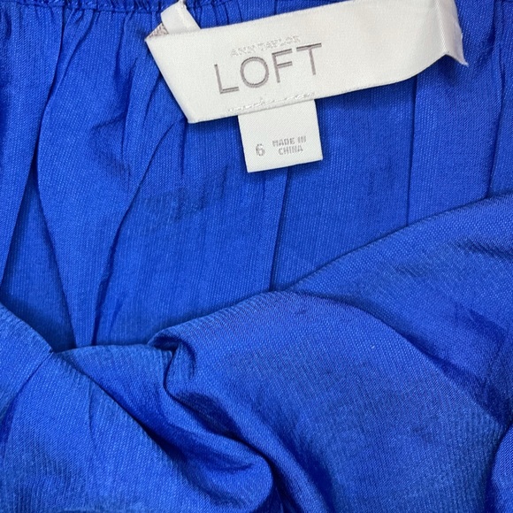 Loft Blue Strapless Dress, Size S - Picture 3 of 4